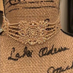 NWT Champagne beaded choker